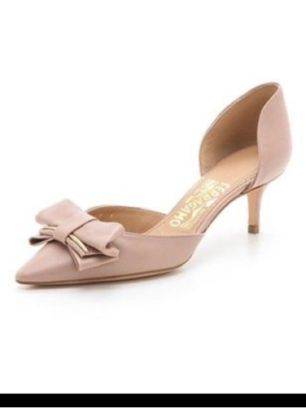 Salvatore Ferragamo Kitten Heels with Bow
